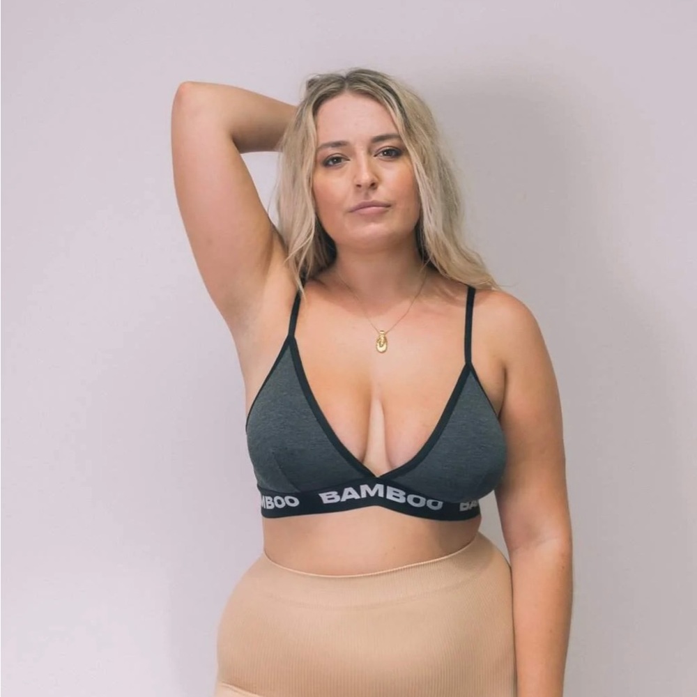 Bamboo Underwear Convertible Triangle Bralette Shadow S